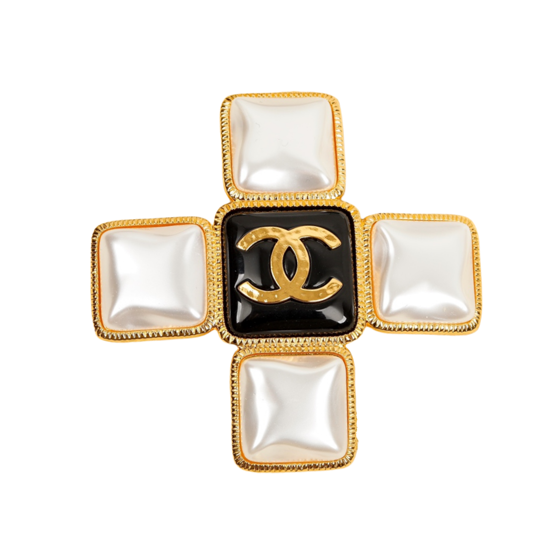 BCB327 20A Vintage Baroco style cross Coco Brooch Pins - ccfashionjewelry
