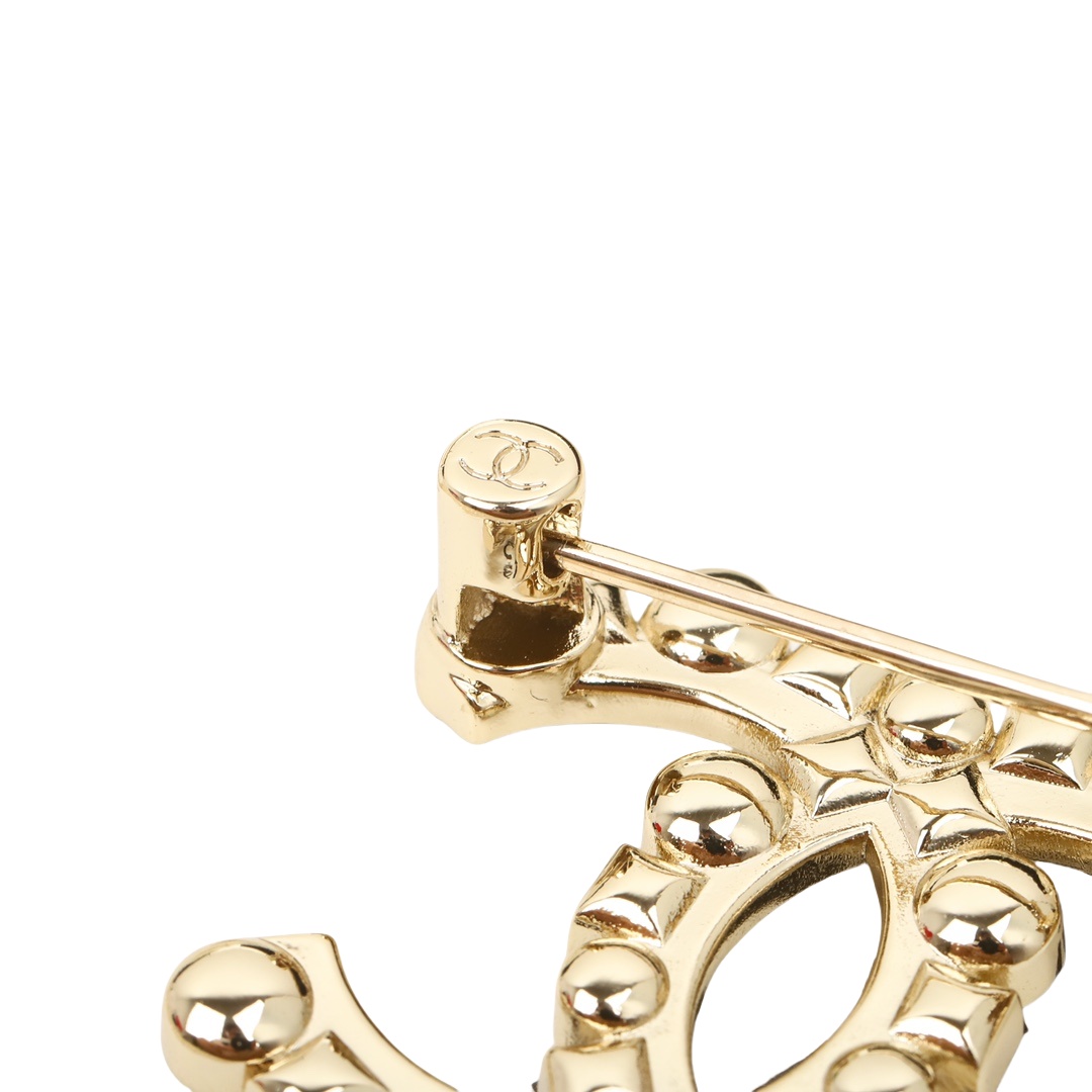 BCB386 Black crystal diamond cc brooch - ccjewelryacc