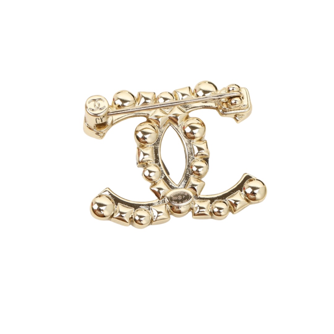 BCB386 Black crystal diamond cc brooch - ccjewelryacc