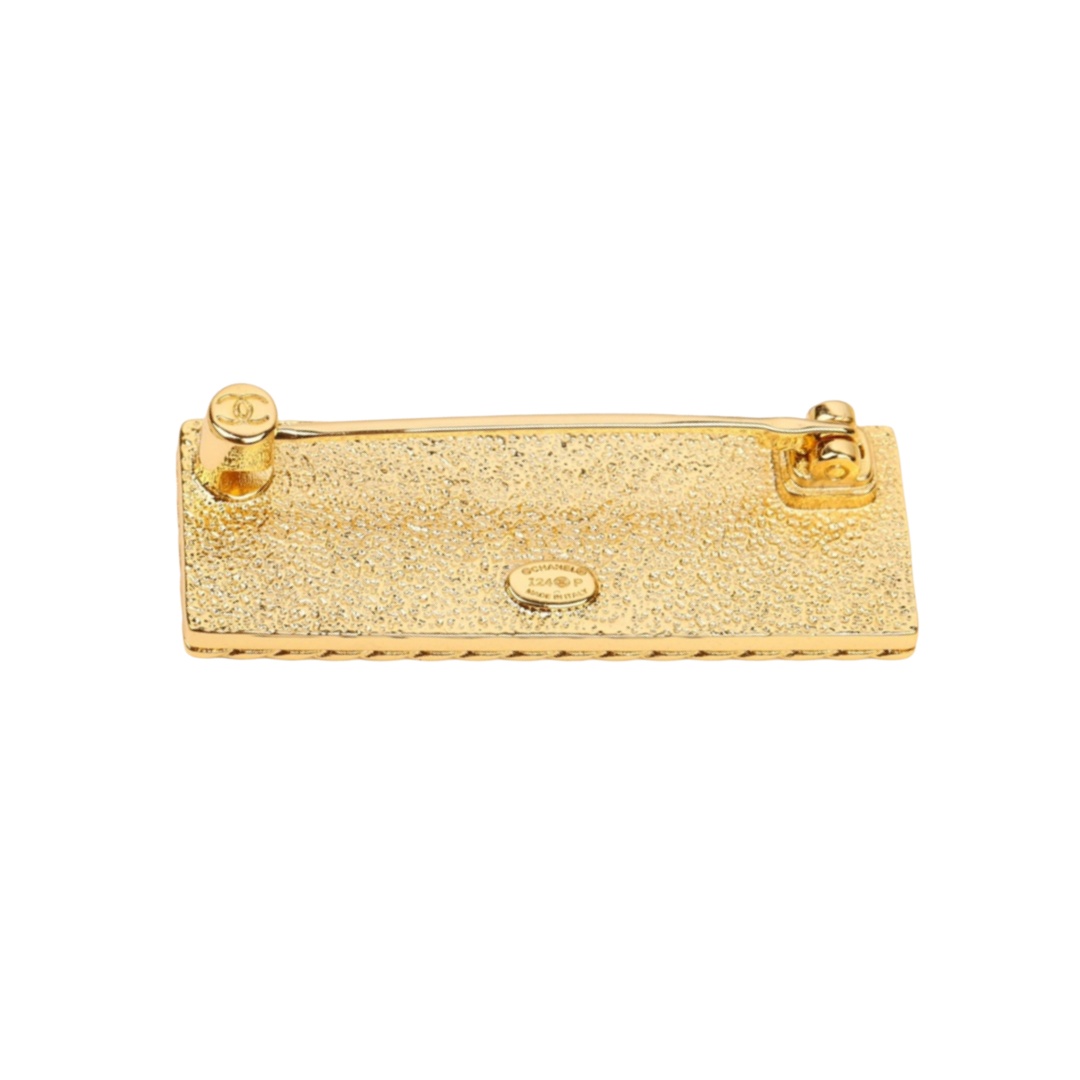 BCB306 Square Denim C H A N E L Letter brooch pin - ccjewelryacc
