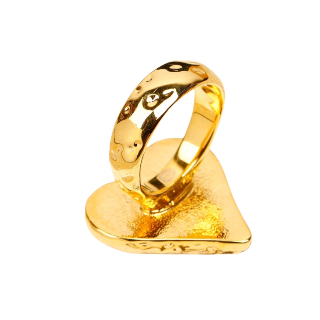 CCR051 23K  Magma Heart CC RING - ccjewelryacc