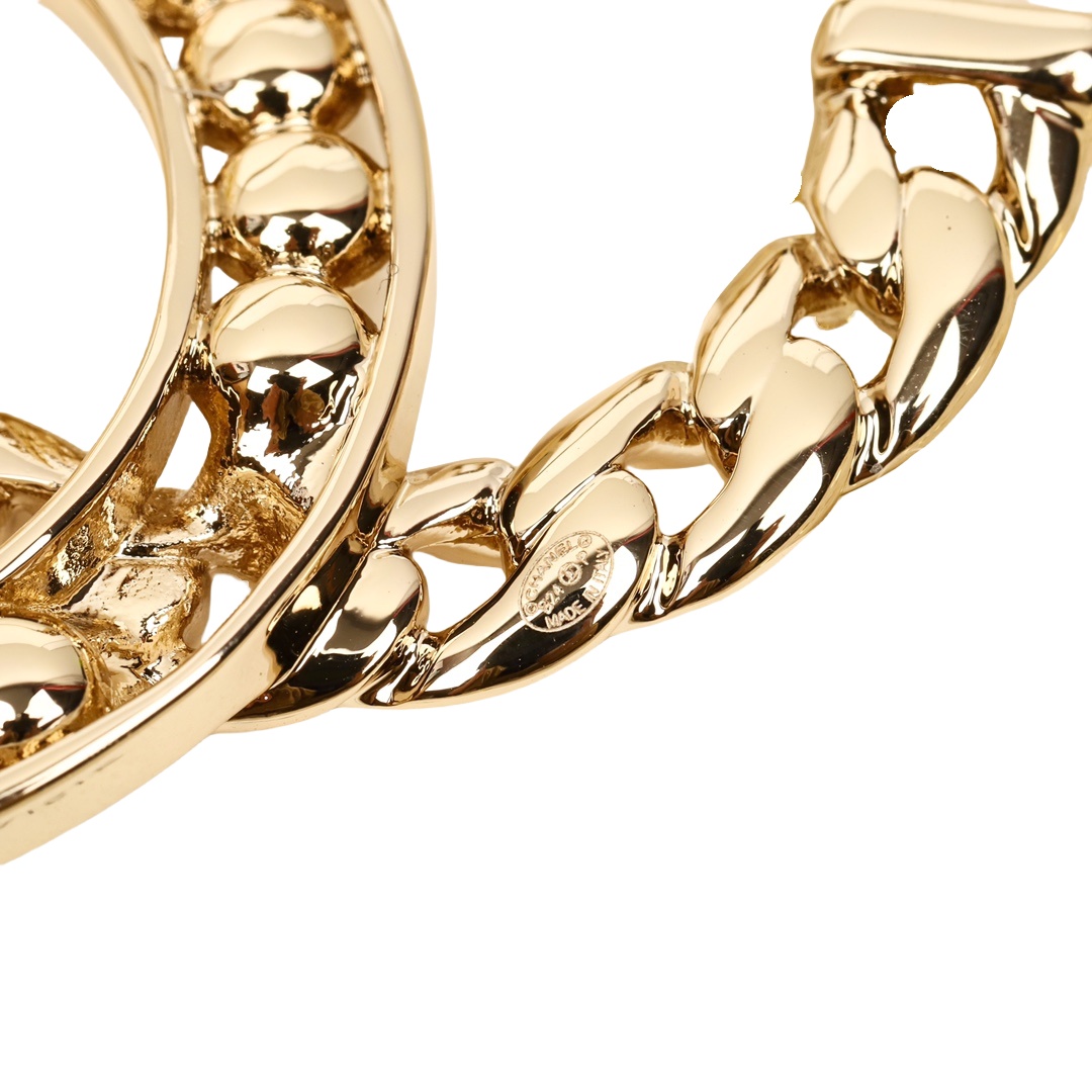 BCB426 24P Chain CC logo brooch pin - ccjewelryacc