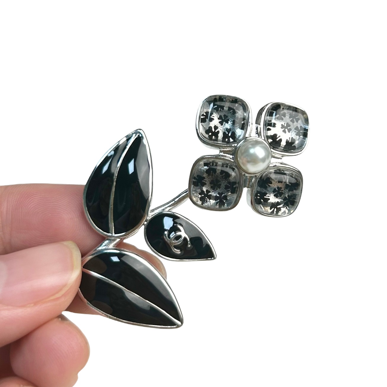 BCB351 leaf flower CC brooch - ccjewelryacc