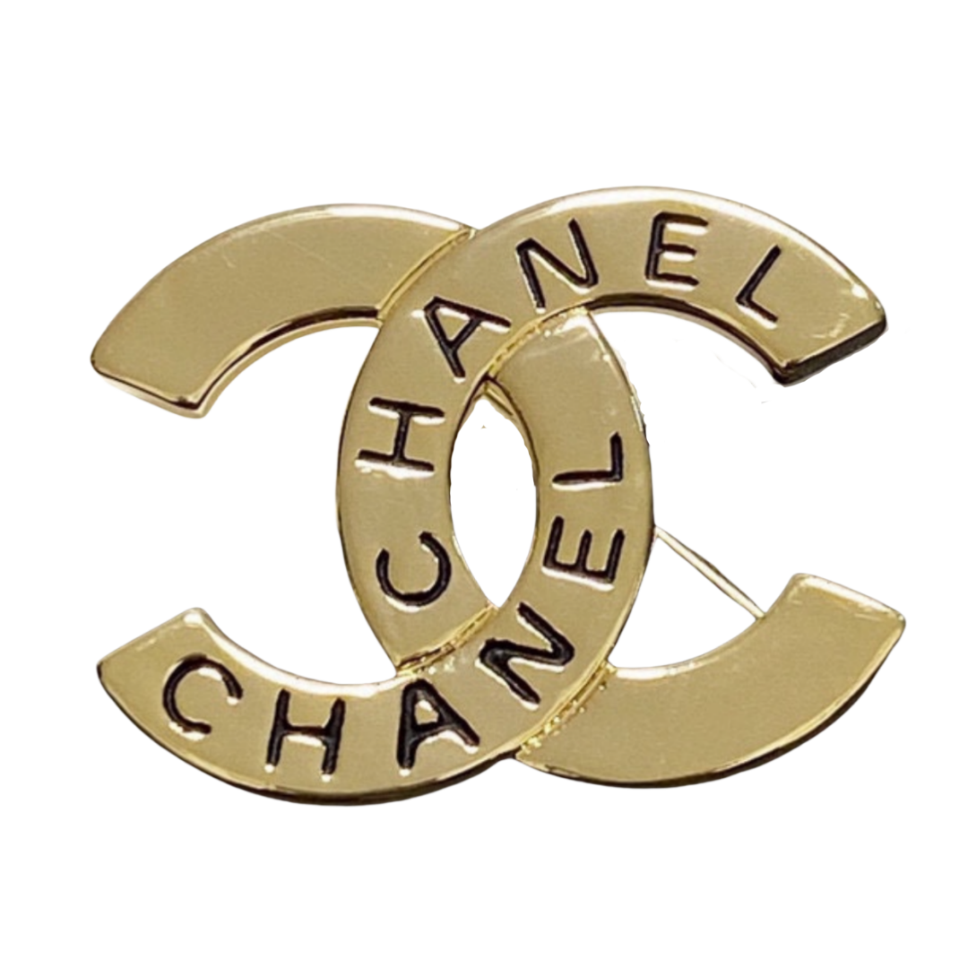 BCB369 Metal CC Logo brooch pin - ccjewelryacc