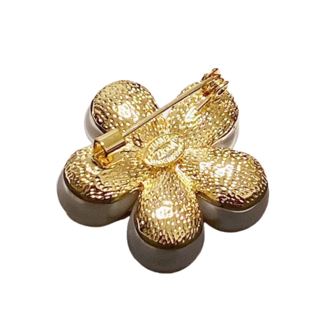 BCB390 CC pearl flower pin brooch - ccjewelryacc