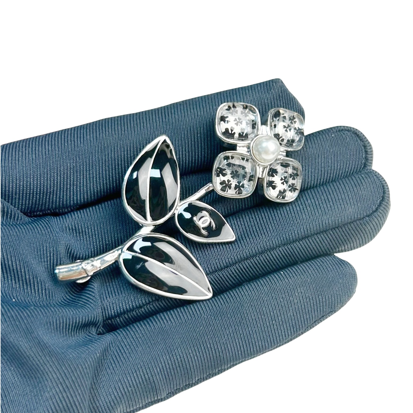 BCB351 leaf flower CC brooch - ccjewelryacc