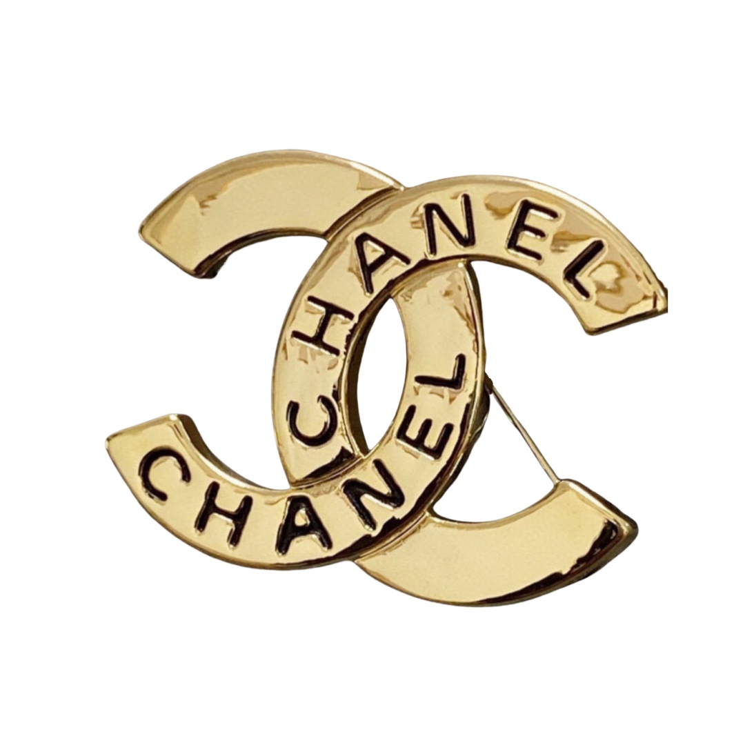 BCB369 Metal CC Logo brooch pin - ccjewelryacc