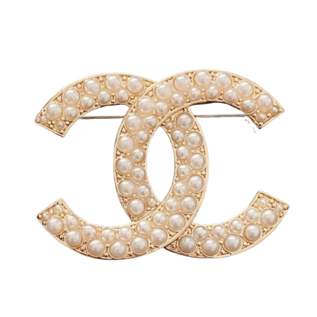 BCB152 pearl cc brooch - ccjewelryacc
