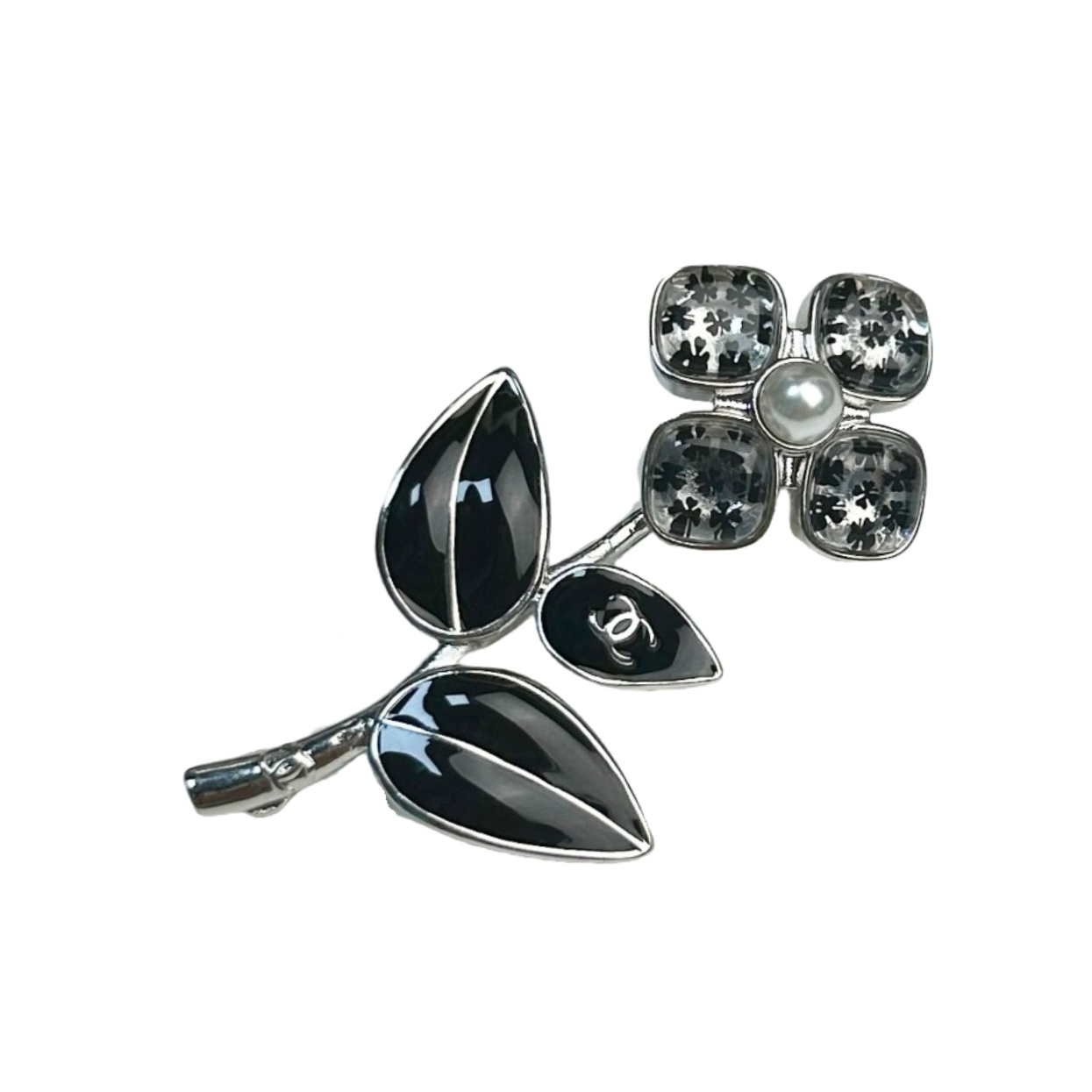BCB351 leaf flower CC brooch - ccjewelryacc