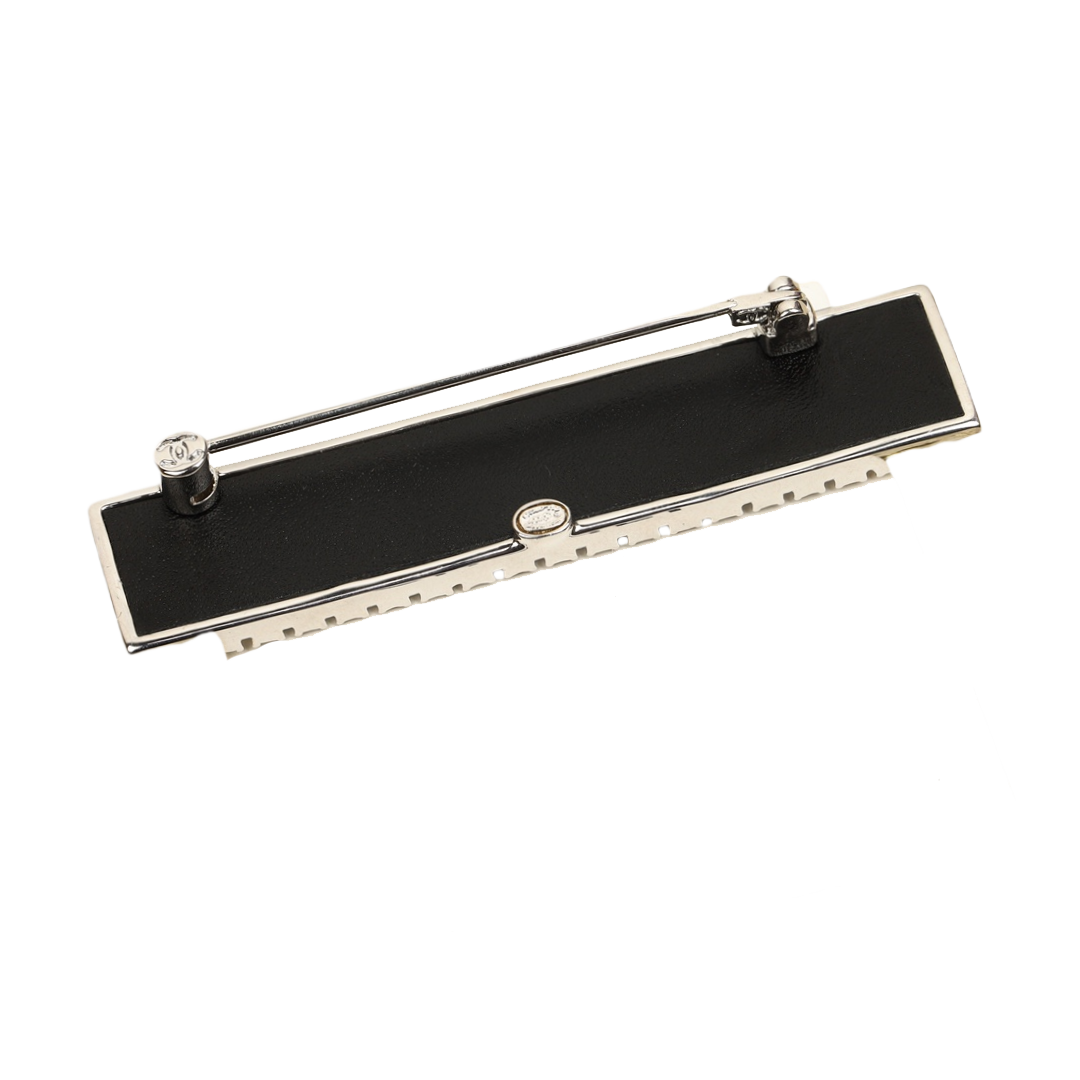 BCB418 23S rectangle Swarovski crystal letter brooch pin - ccjewelryacc