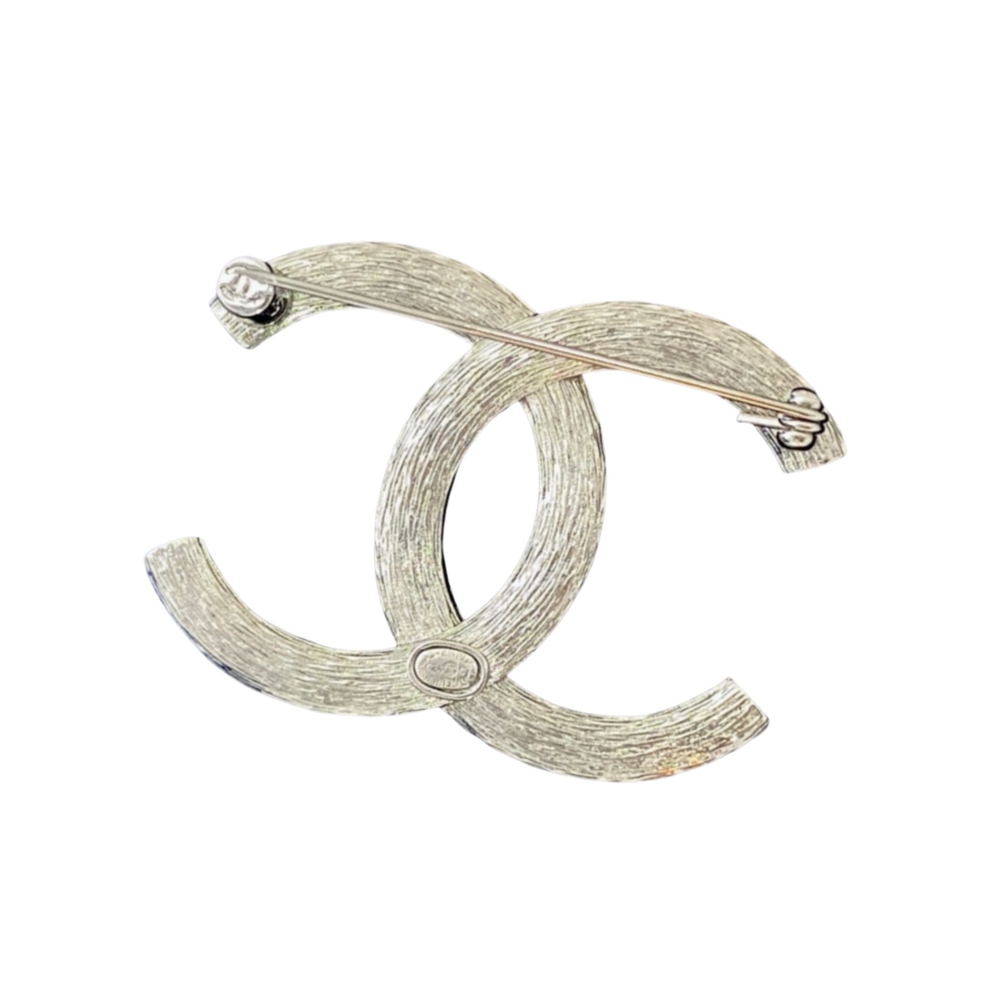 BCB383 24A Métiers d’art Collection Metal Swarovski crystal CC brooch pin - ccjewelryacc