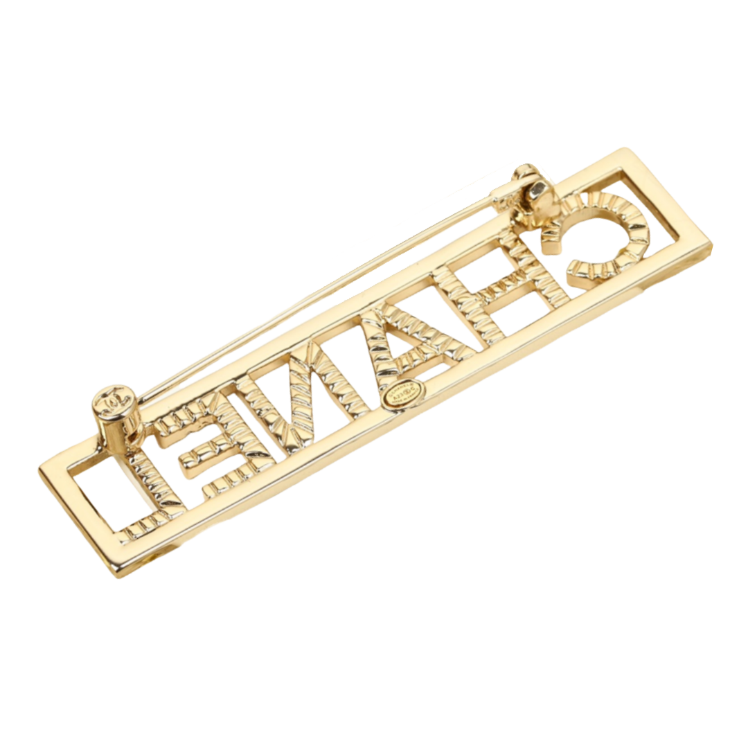 BCB418 23S rectangle Swarovski crystal letter brooch pin - ccjewelryacc