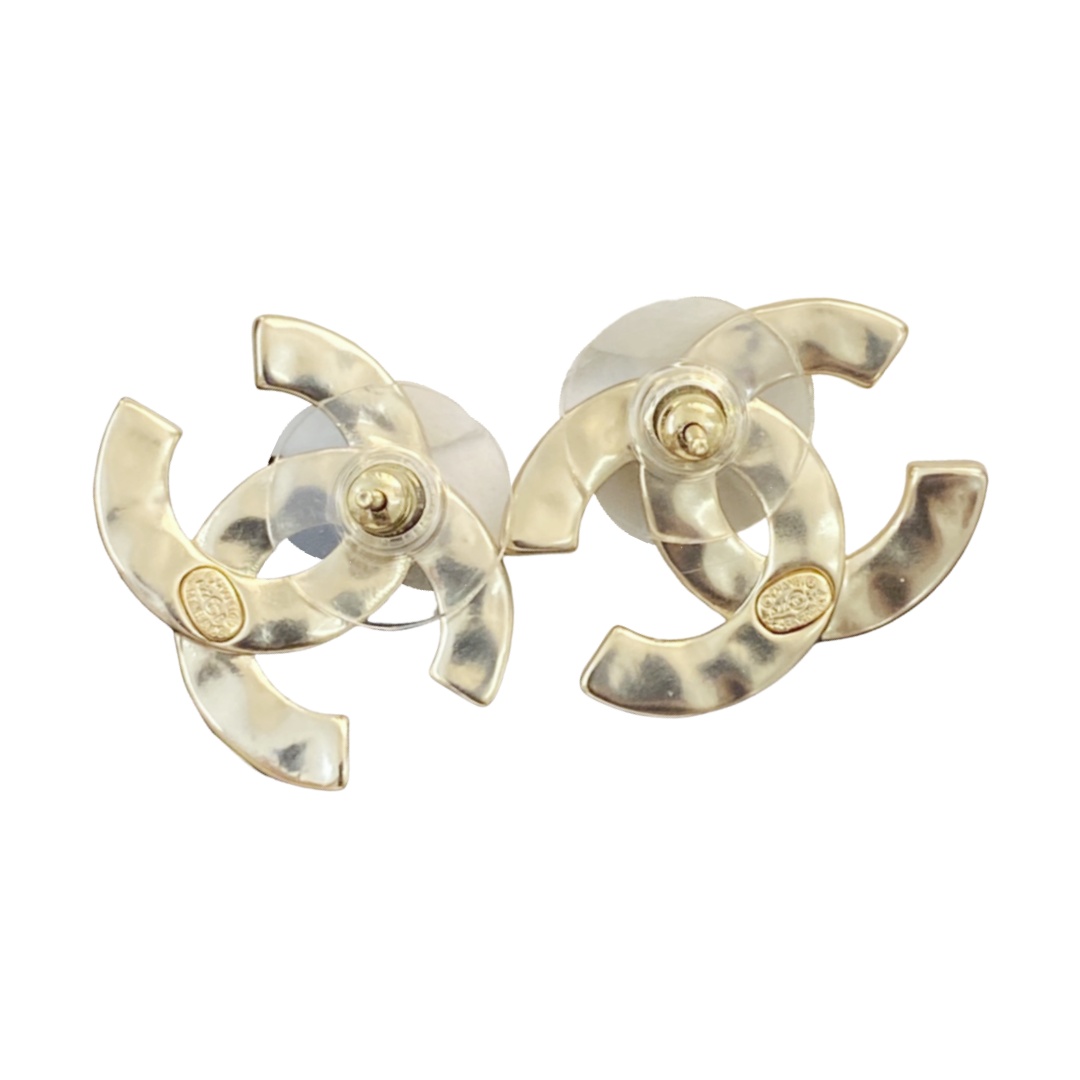 BCB412 Glaze enamel pearl Swarovski crystal with cc logo brooch pin - ccjewelryacc