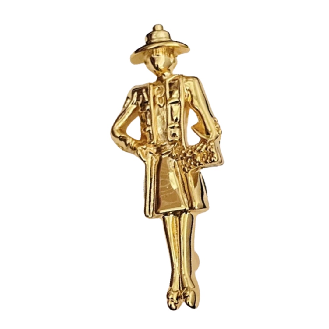 BCB417 Vintage Coco Lady effigy Brooch pin - ccjewelryacc