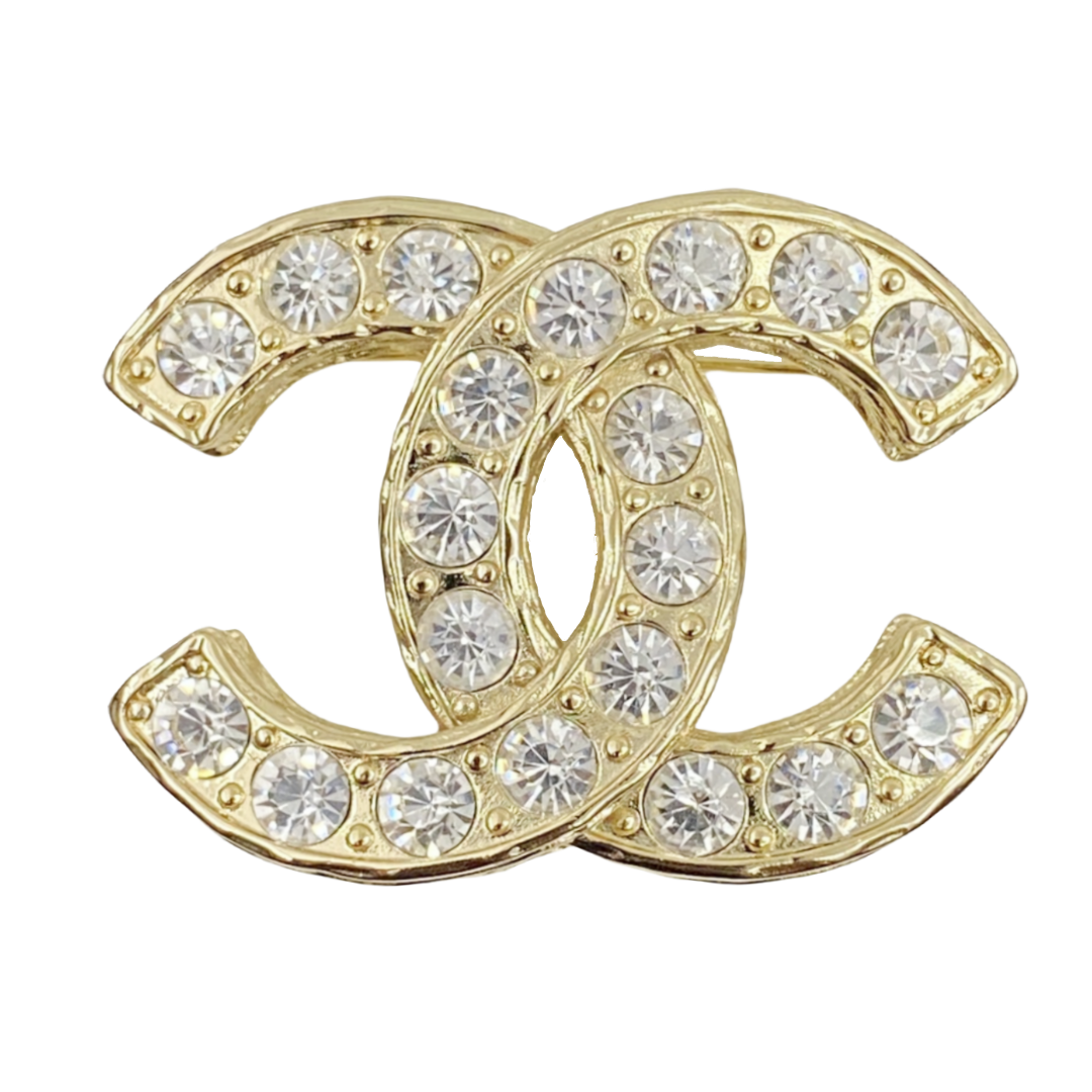 BCB414 Metal crystal cc brooch - ccjewelryacc
