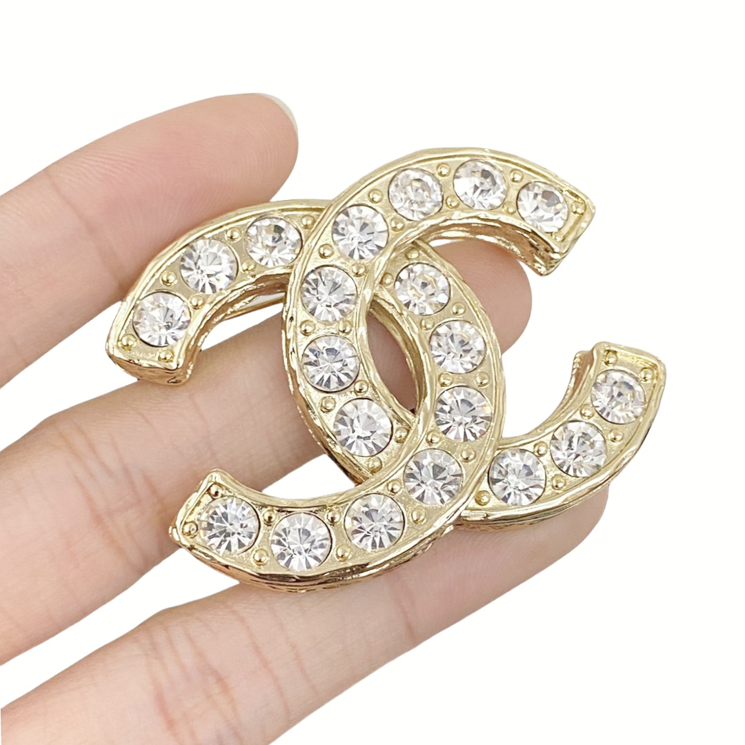 BCB414 Metal crystal cc brooch - ccjewelryacc