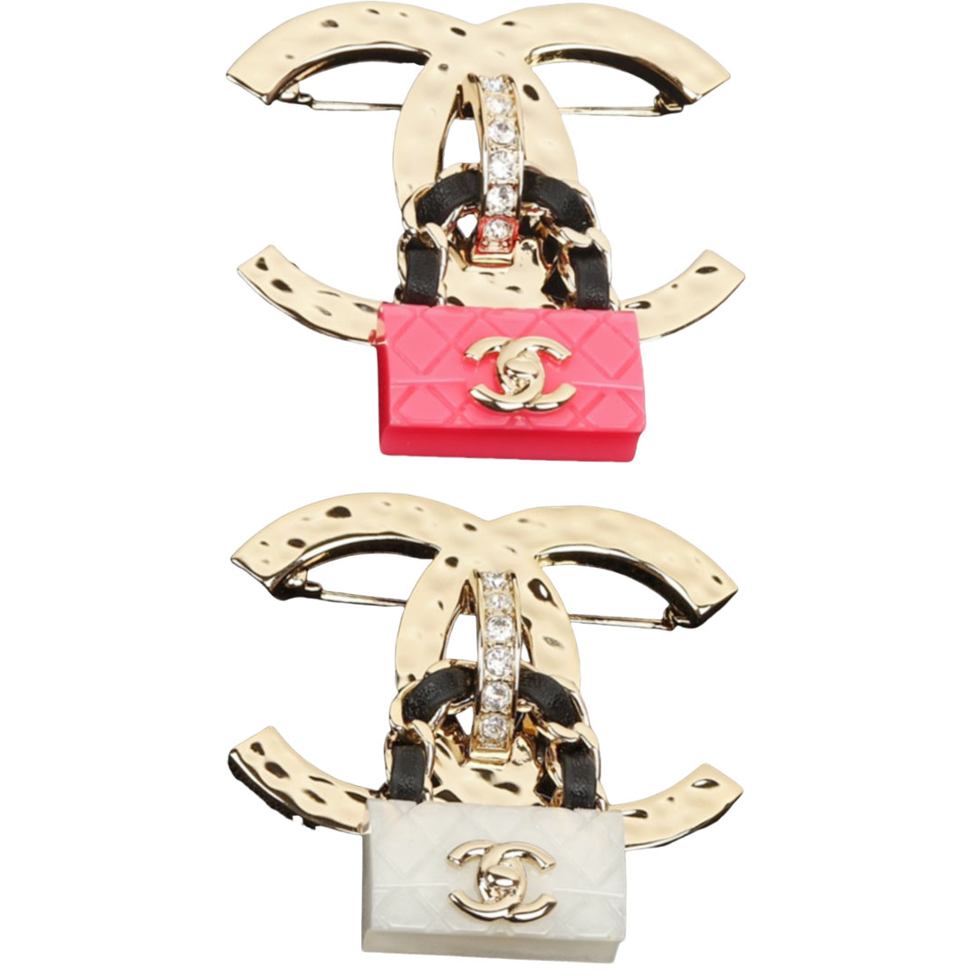 BCB466 23C CF Bag cc brooch pin - ccjewelryacc