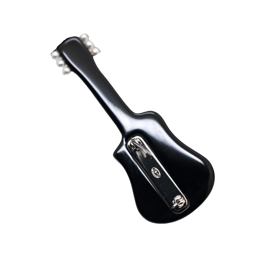 BCB314 Acrylic guitar CC brooch pin - ccjewelryacc