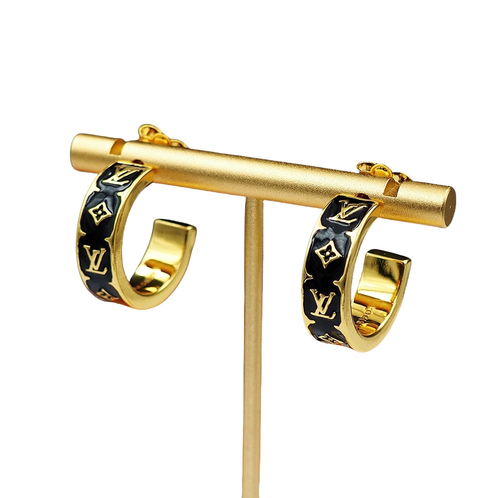 LVE062 Metal Nanogram Enamel Earrings - ccjewelryacc