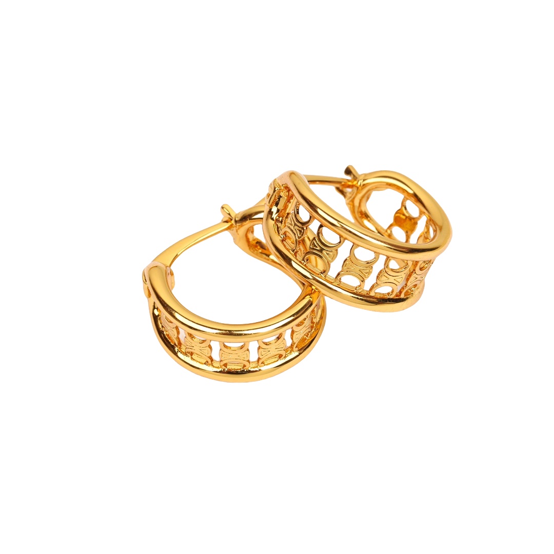 CLE016 Triomphe Hook earrings in metal - ccjewelryacc