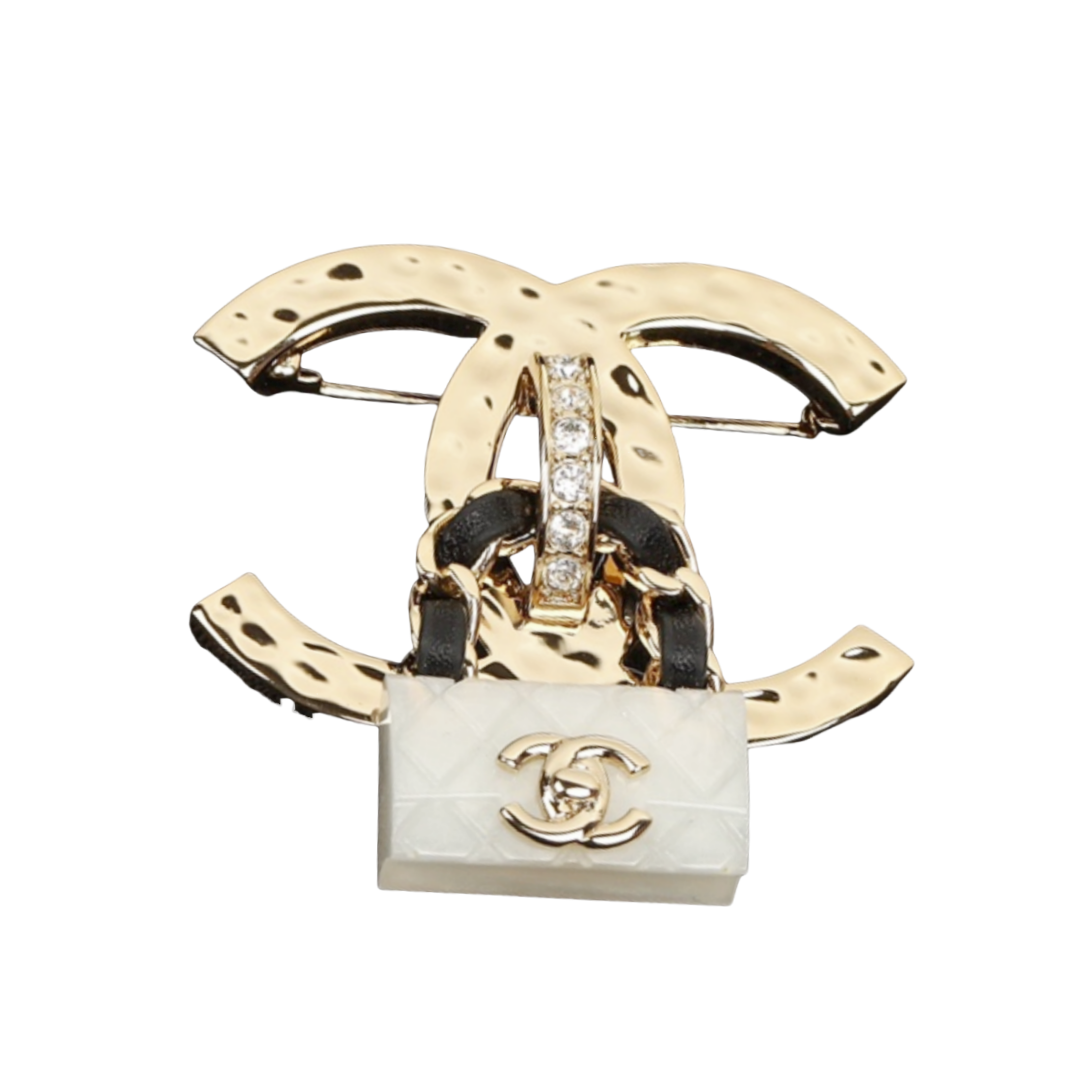 BCB466 23C CF Bag cc brooch pin - ccjewelryacc