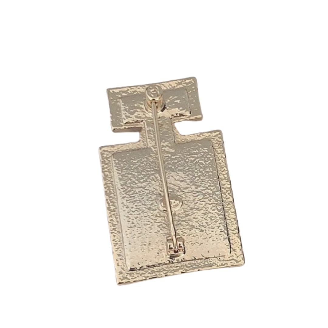 BCB424 Crystal Resin perfume bottle with cc logo brooch pin - ccjewelryacc