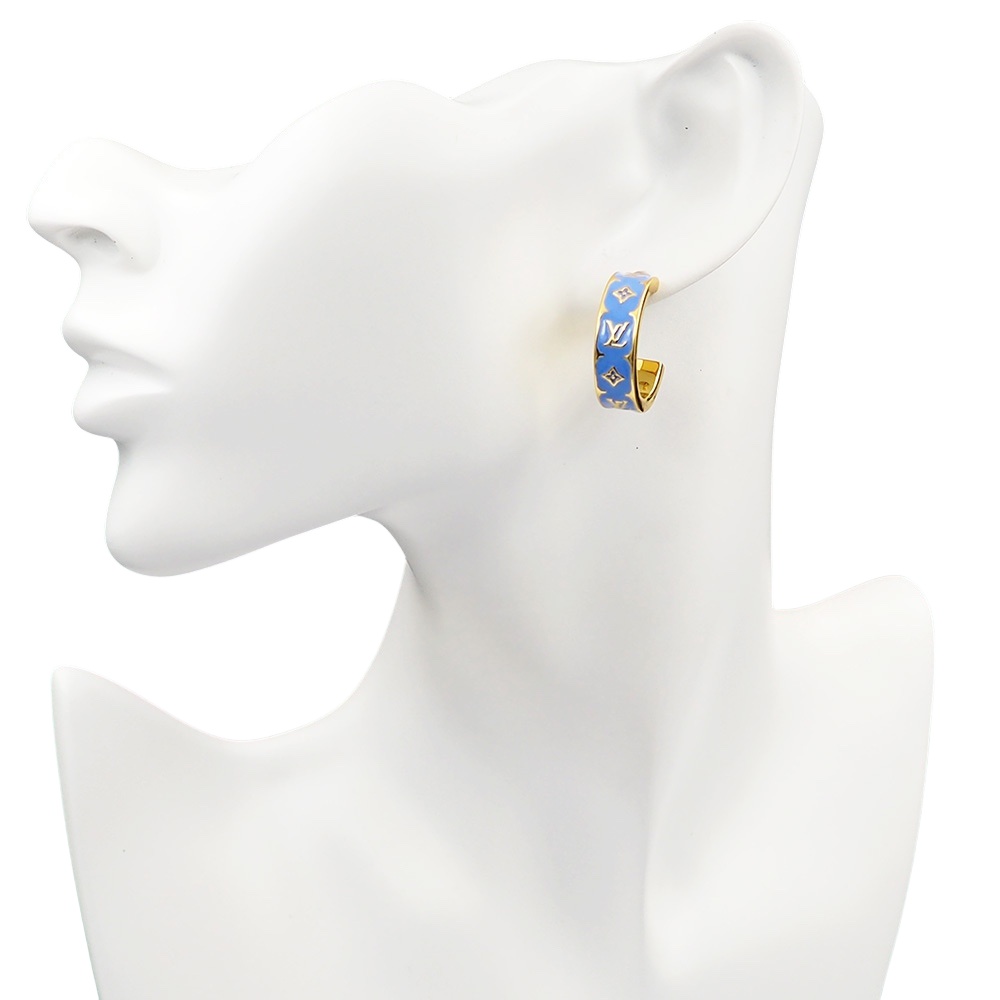 LVE062 Metal Nanogram Enamel Earrings - ccjewelryacc