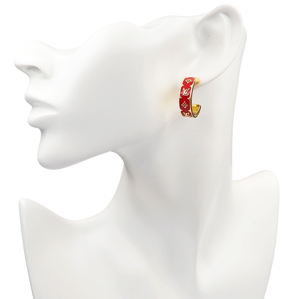 LVE062 Metal Nanogram Enamel Earrings - ccjewelryacc