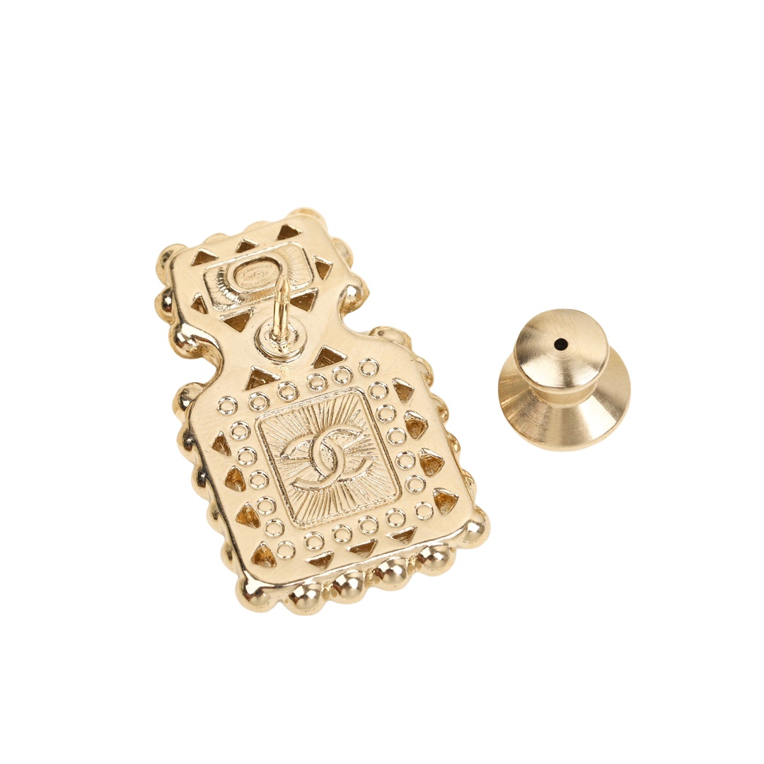 BCB194 Crtstal and Pearl perfume bottle with CC logo brooch - ccjewelryacc