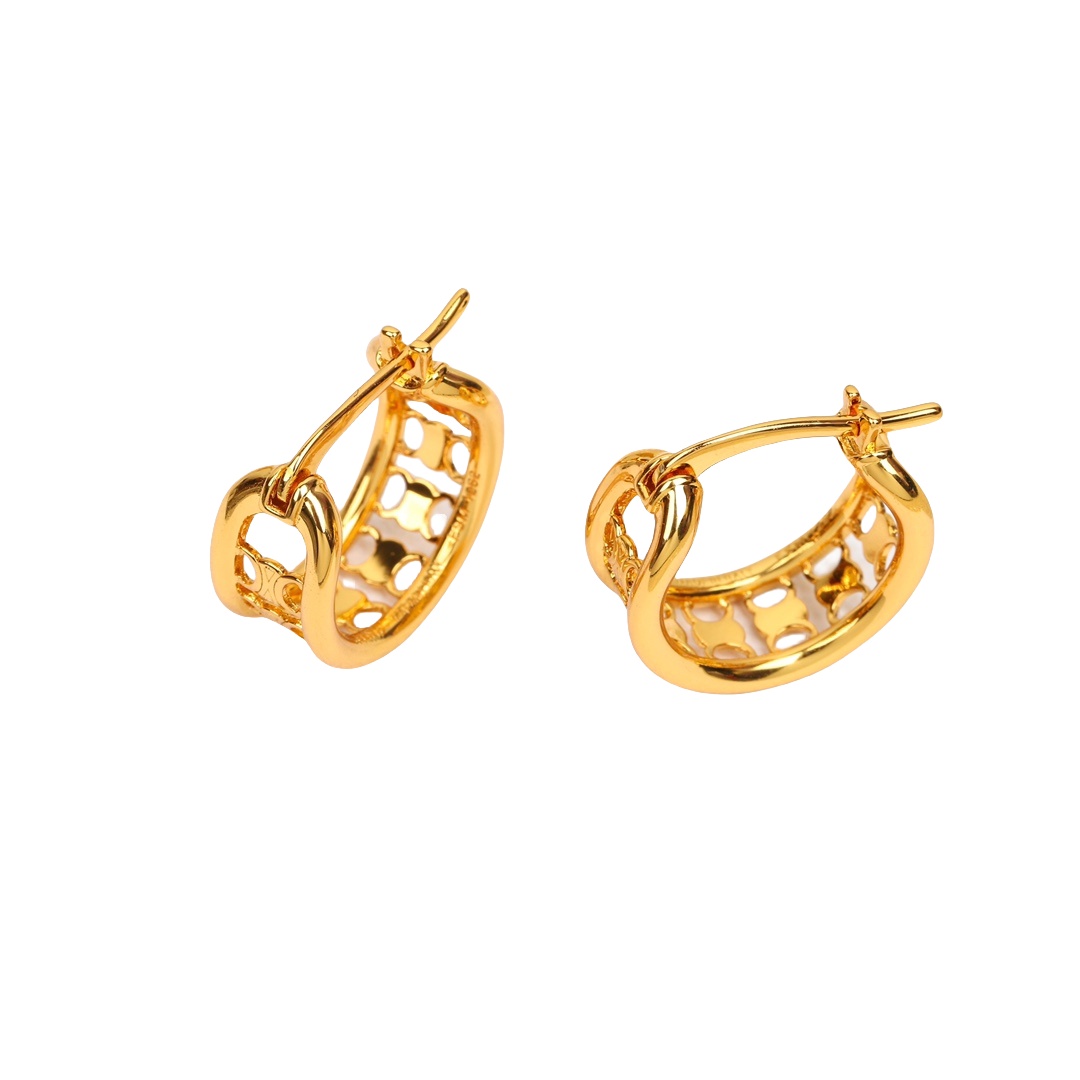 CLE016 Triomphe Hook earrings in metal - ccjewelryacc