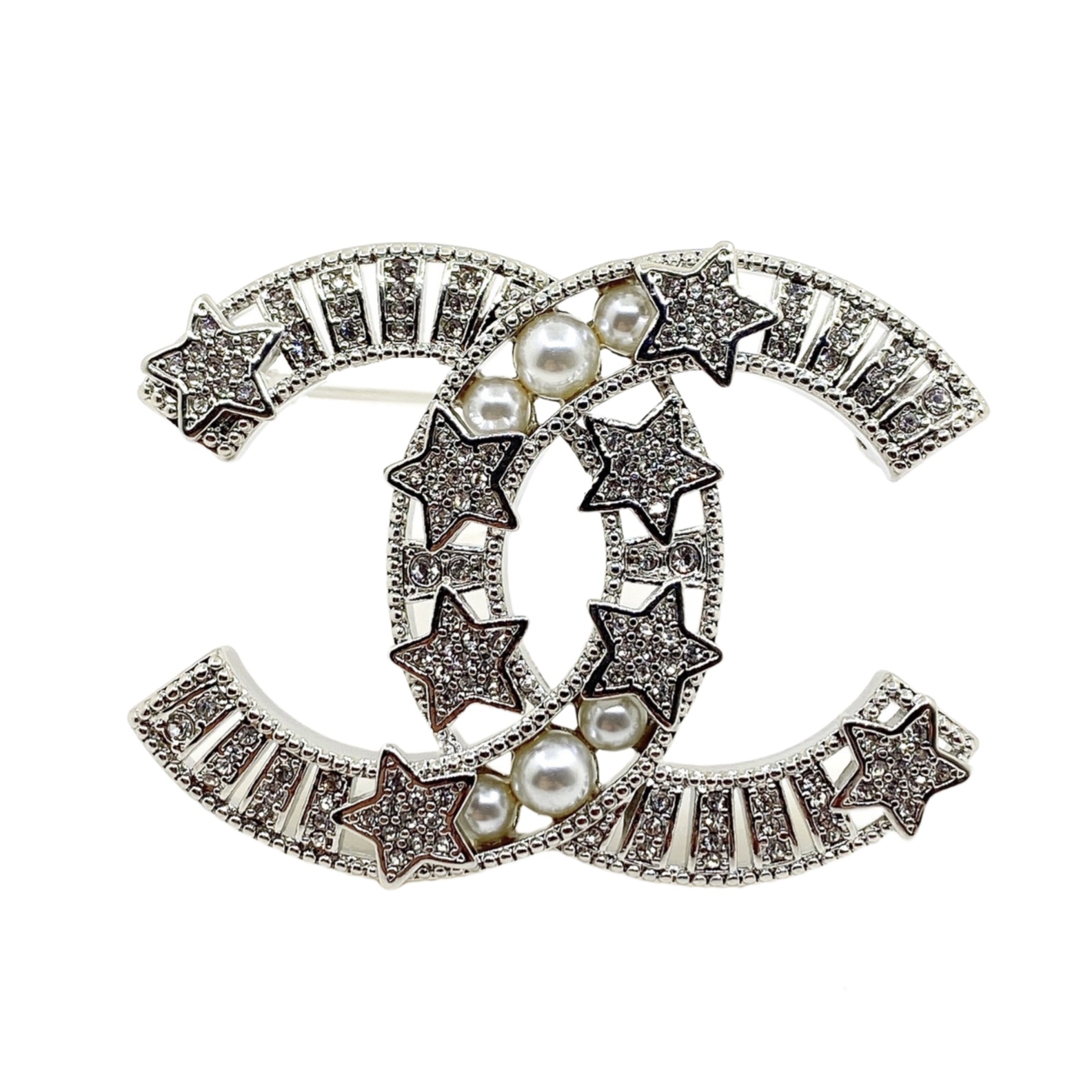 BCB019 Star CC logo brooch pin - ccjewelryacc
