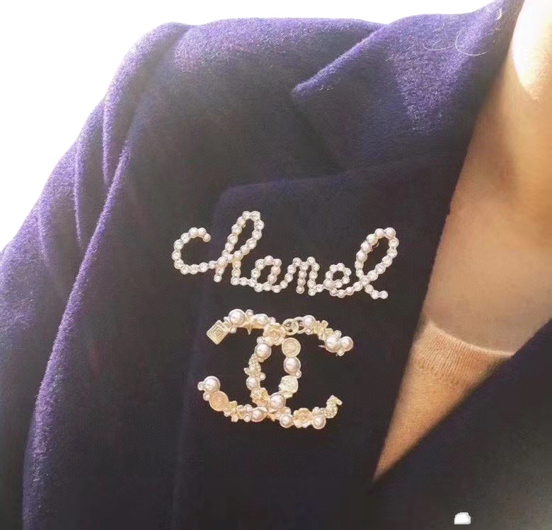 BCB068 Metal crystal pearl perfume bottle star clover flower multielement CC brooch pines - ccjewelryacc