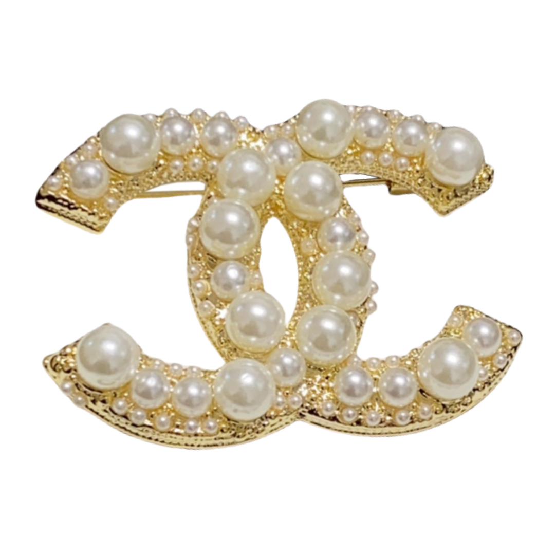 BCB059P 100 Centenary Pearl CC brooch - ccjewelryacc