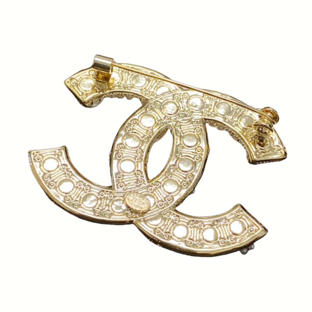 BCB059P 100 Centenary Pearl CC brooch - ccjewelryacc