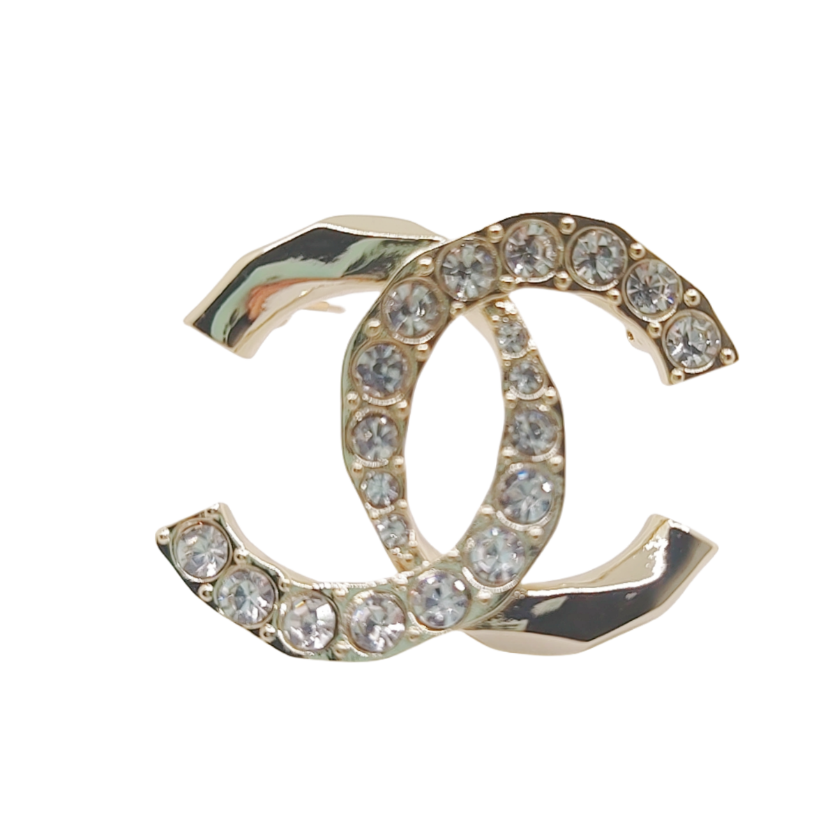 BCB312 24S metal crystal CC brooch - ccjewelryacc