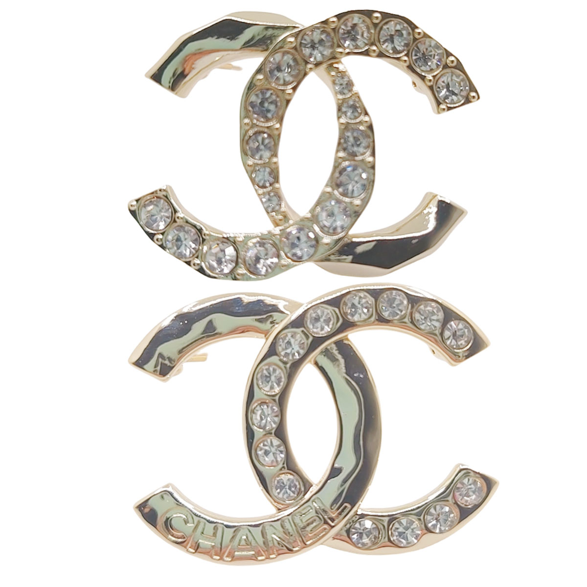 BCB312 24S metal crystal CC brooch - ccjewelryacc