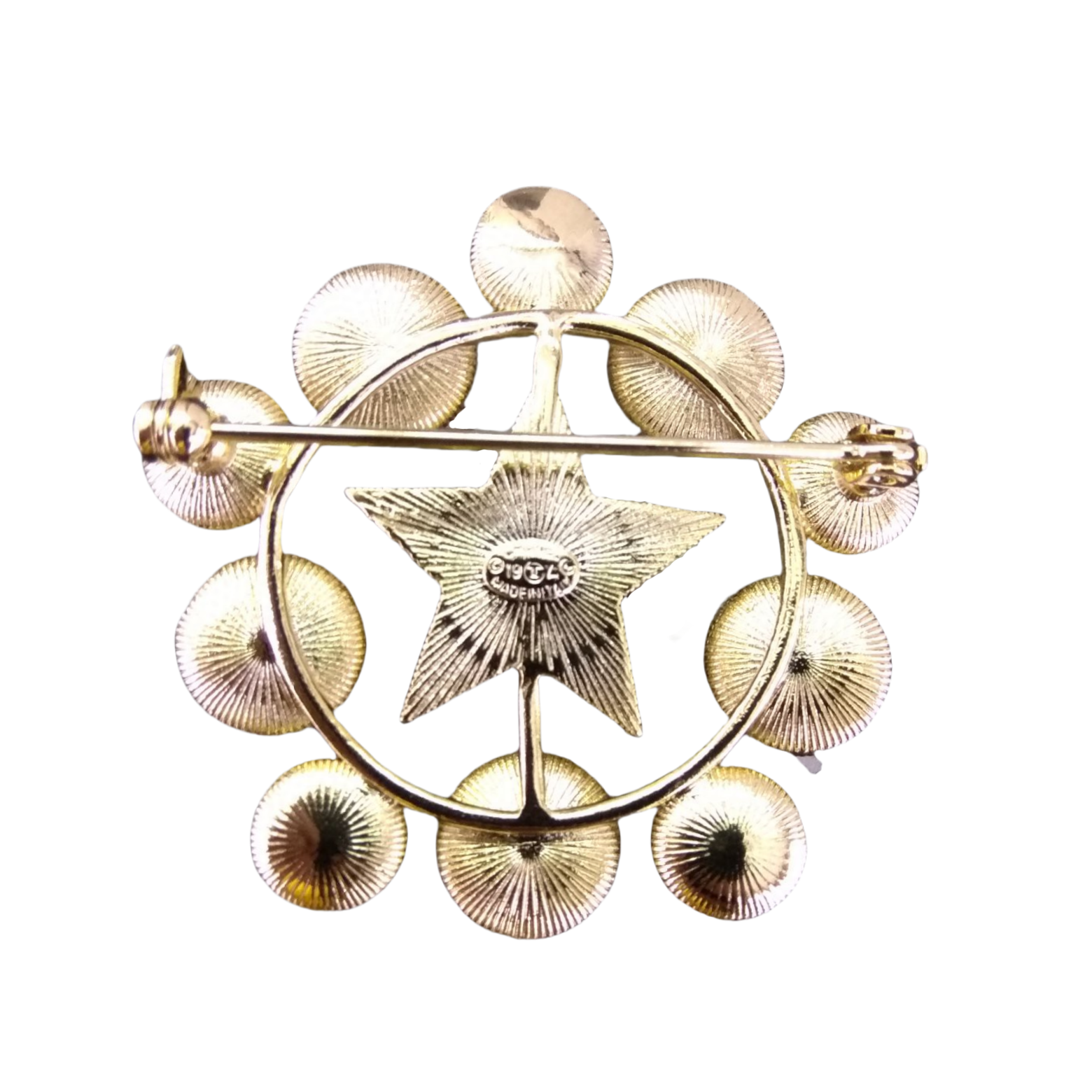 BCB291 Star and Pearls cc brooch pin - ccjewelryacc