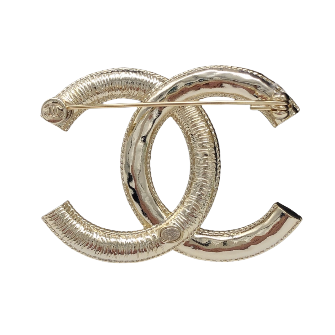 BCB376 Metal pearls cc brooch pin - ccjewelryacc