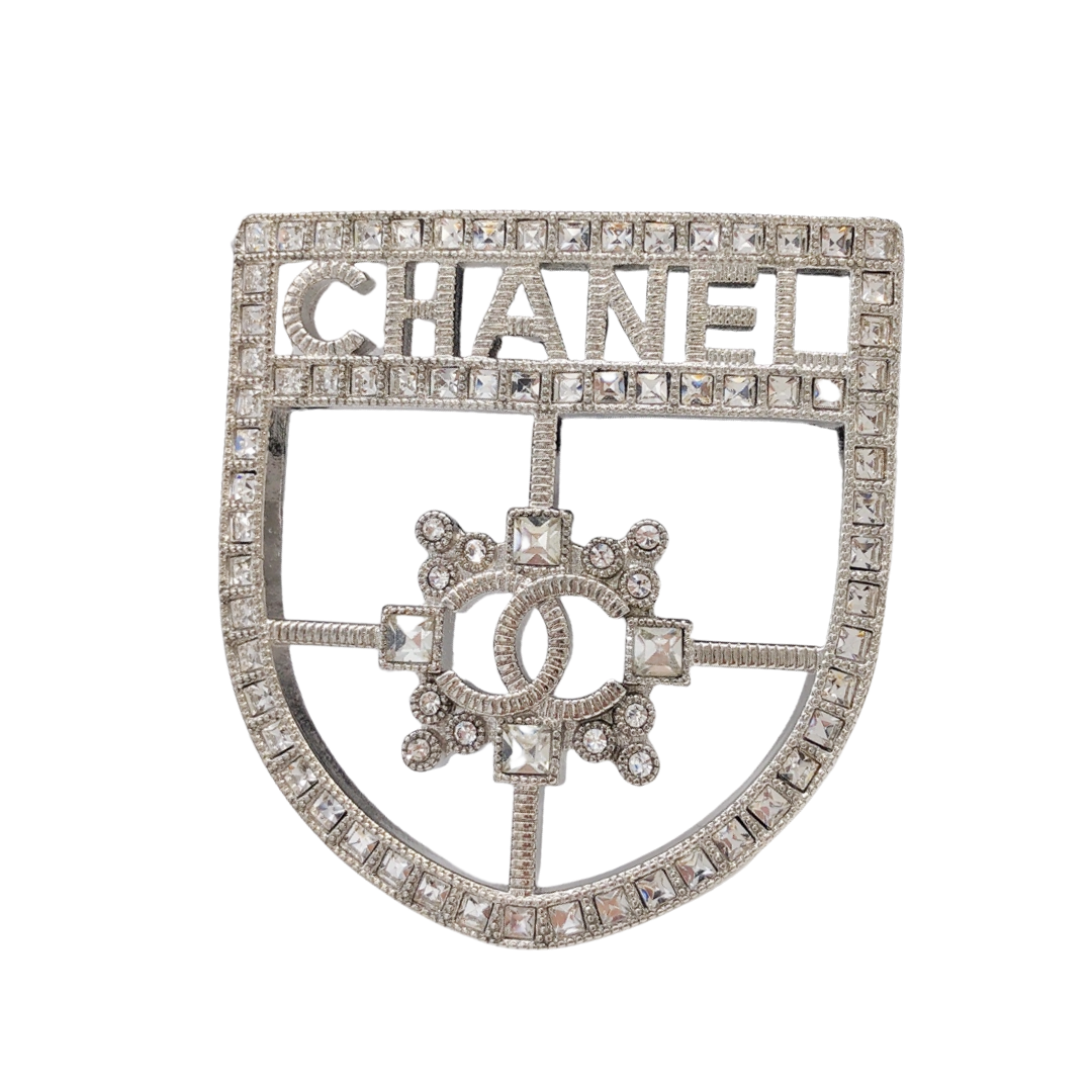 BCB006 CC crystal shield brooch - ccjewelryacc