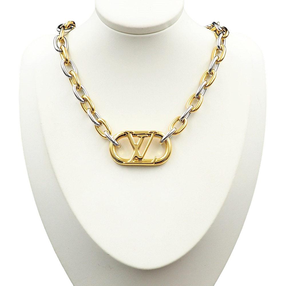 LVN060 M00593 Everyday Chain LV Necklace bracelet earrings set for men women - ccjewelryacc