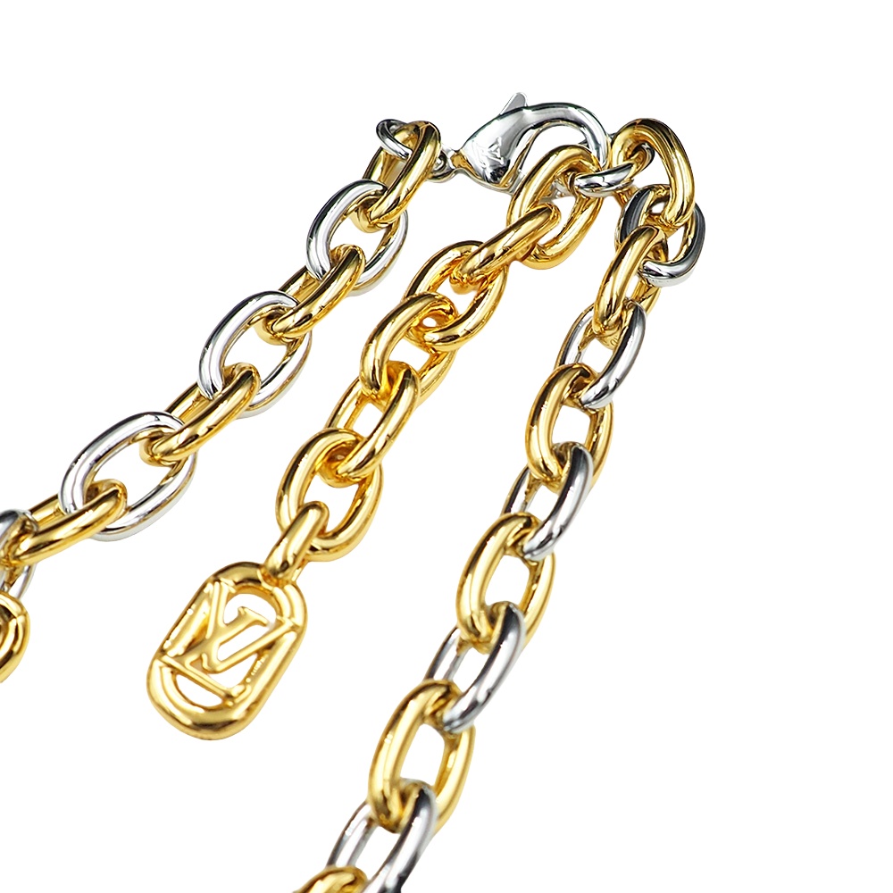 LVN060 M00593 Everyday Chain LV Necklace bracelet earrings set for men women - ccjewelryacc
