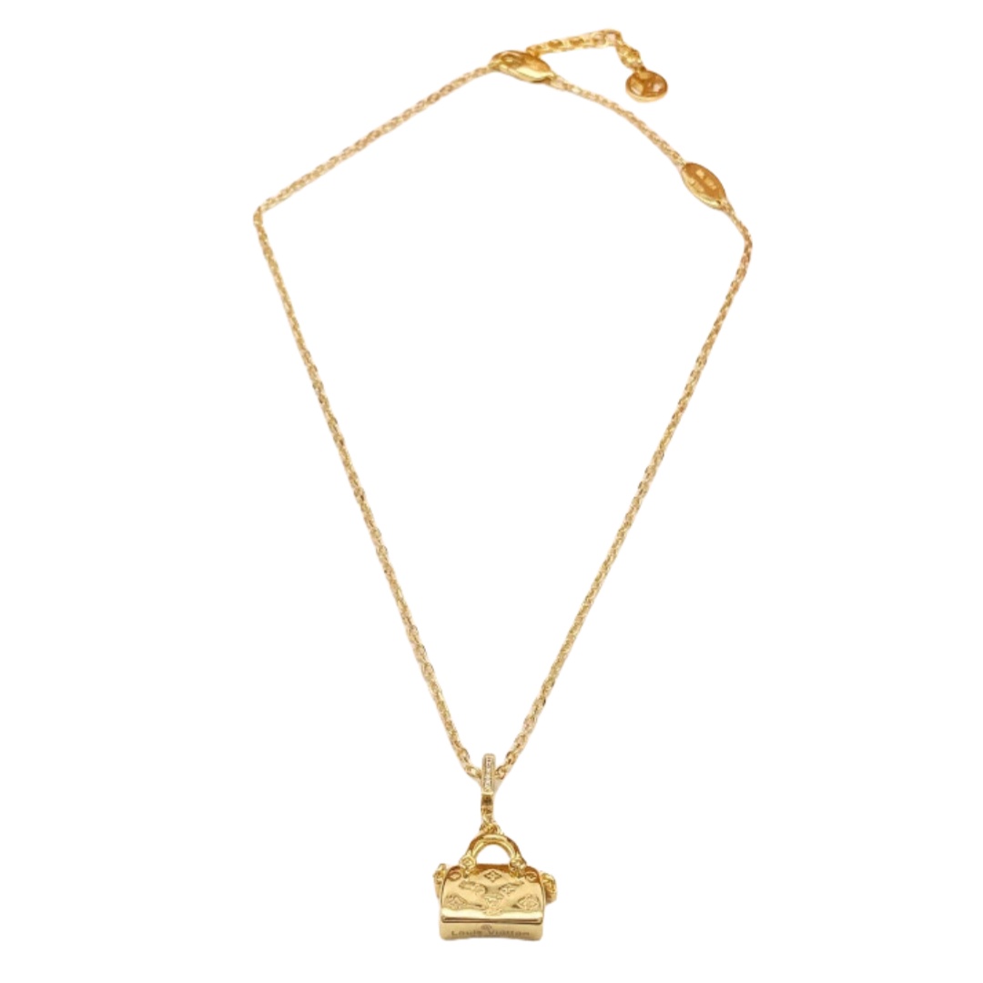 LVN107 LV Bag pendant necklace - ccjewelryacc
