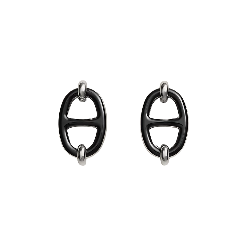 HMES005 Mini Maillon earrings S925 Sterling silver - ccjewelryacc