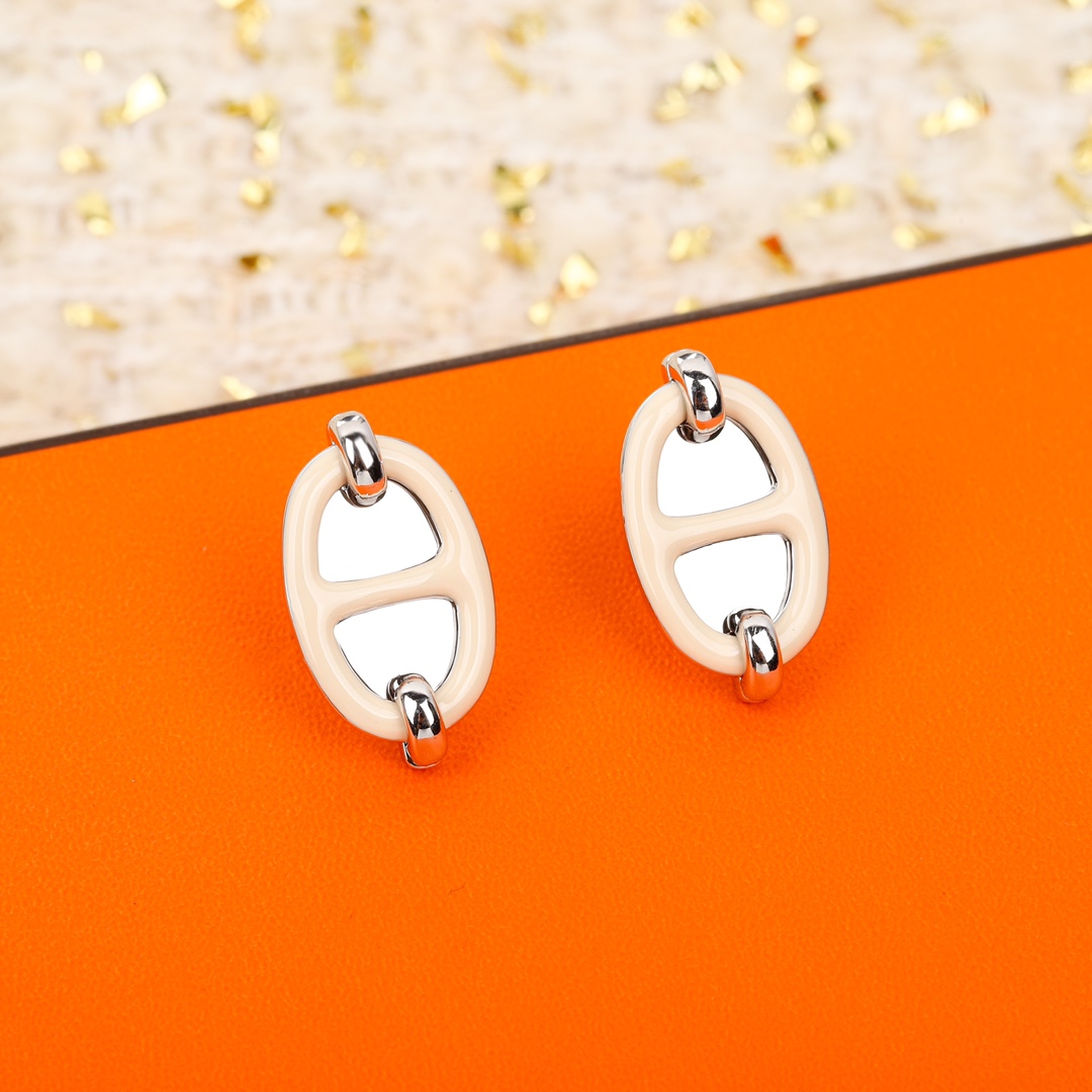 HMES005 Mini Maillon earrings S925 Sterling silver - ccjewelryacc