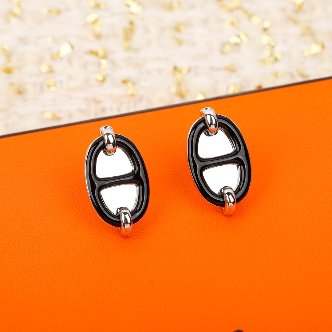 HMES005 Mini Maillon earrings S925 Sterling silver - ccjewelryacc