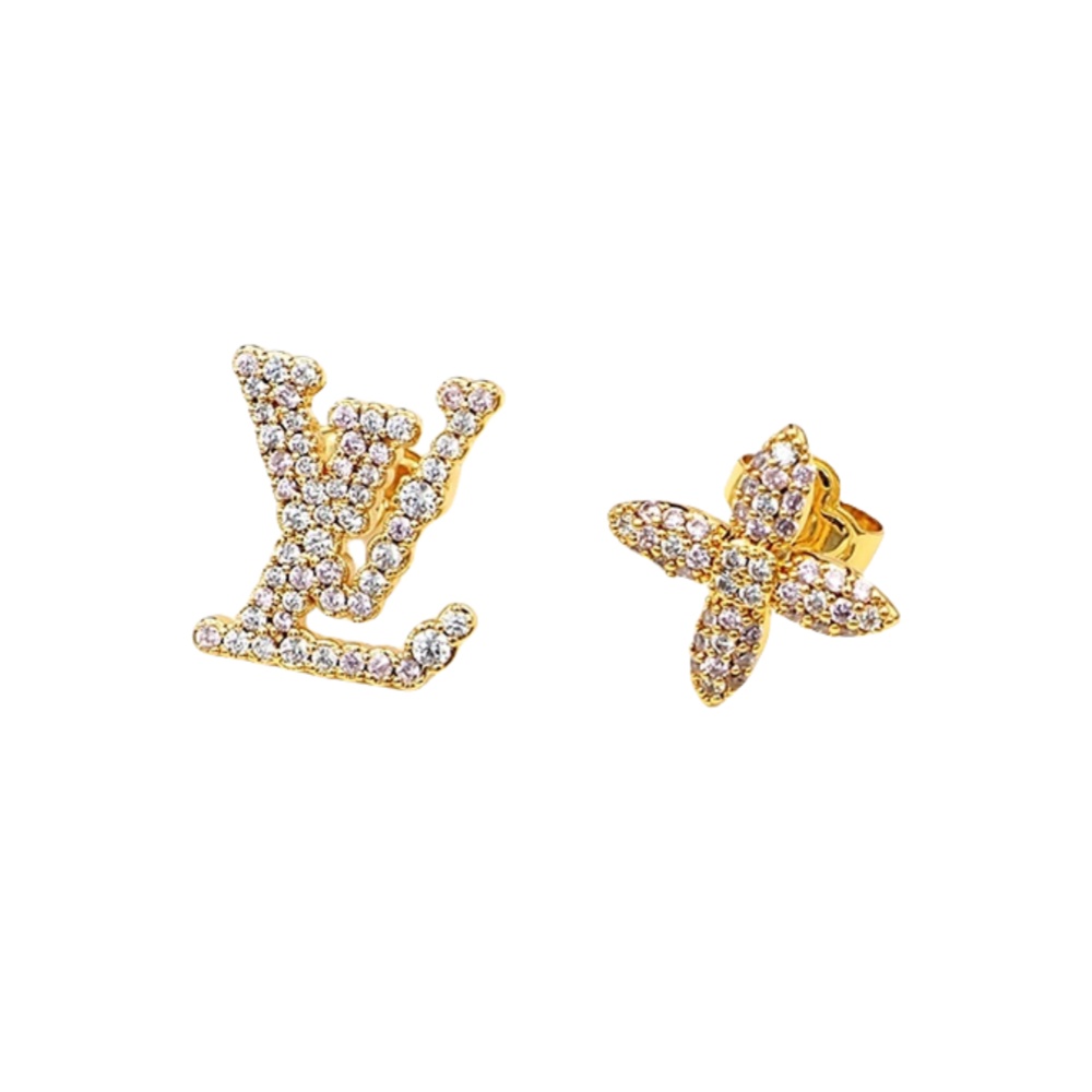 LVE116 L&V Full crystal Iconic Trésor stud earring - ccfashionjewelry