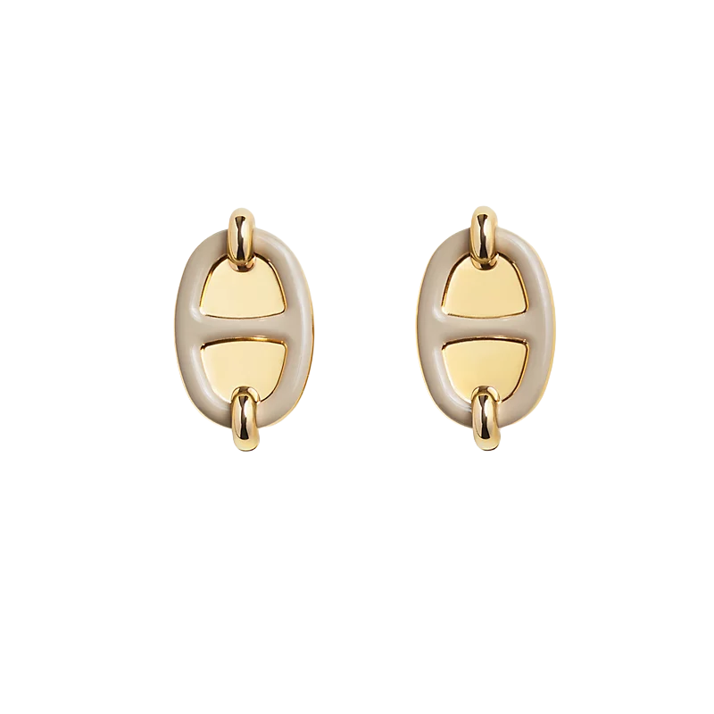 HMES005 Mini Maillon earrings S925 Sterling silver - ccjewelryacc