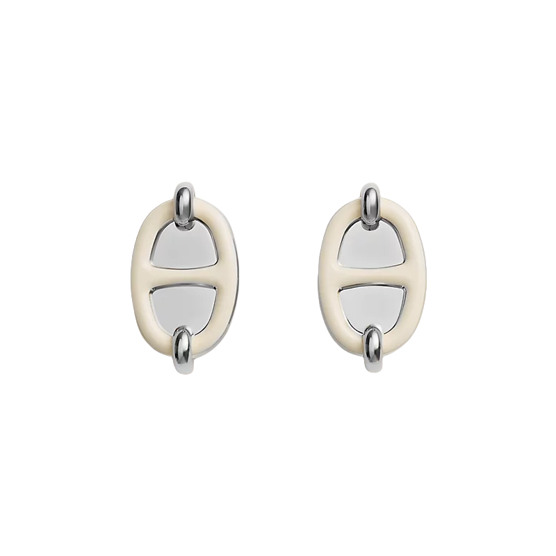 HMES005 Mini Maillon earrings S925 Sterling silver - ccjewelryacc
