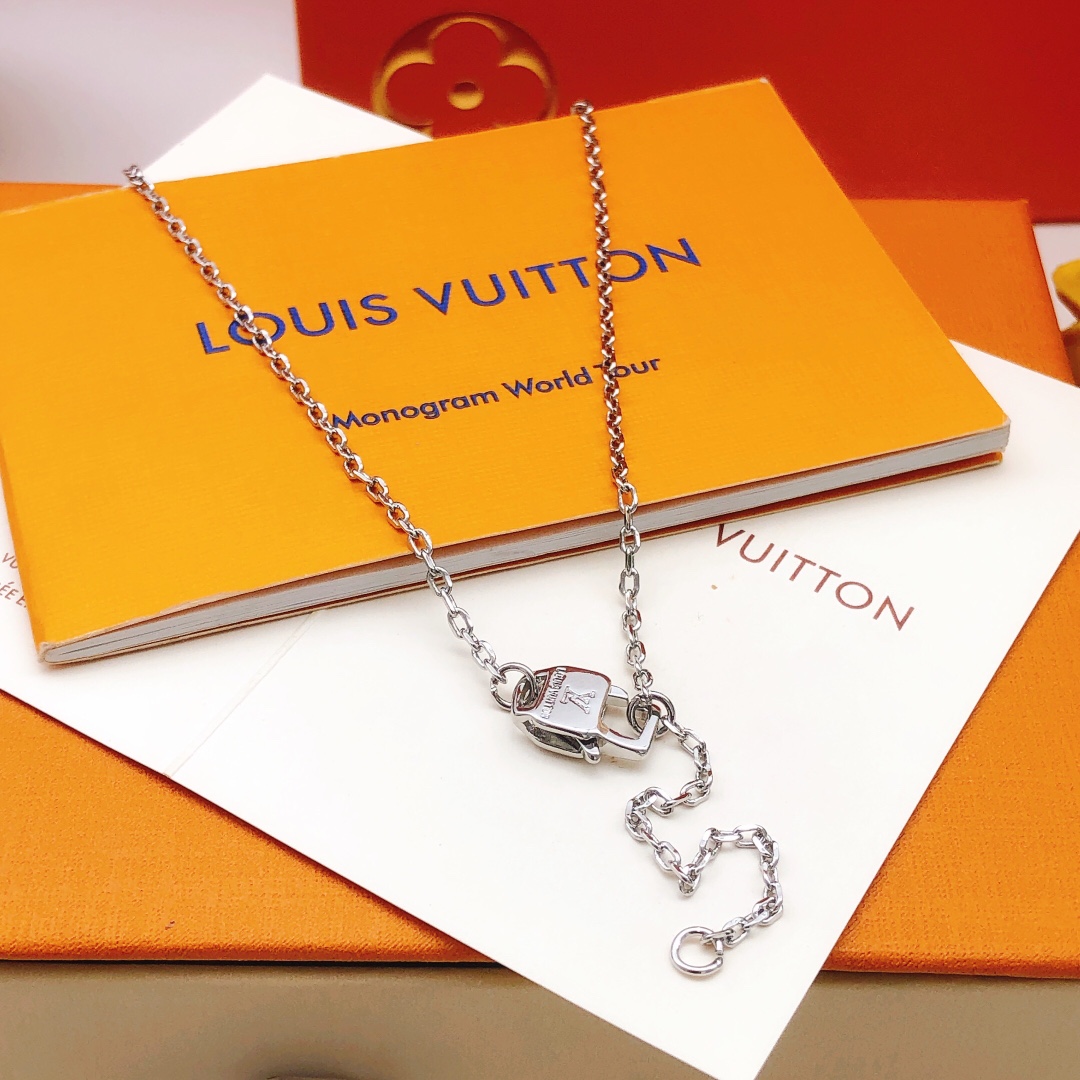 LVN110 Metal LV iconic Monogram charms tassels necklace - ccjewelryacc