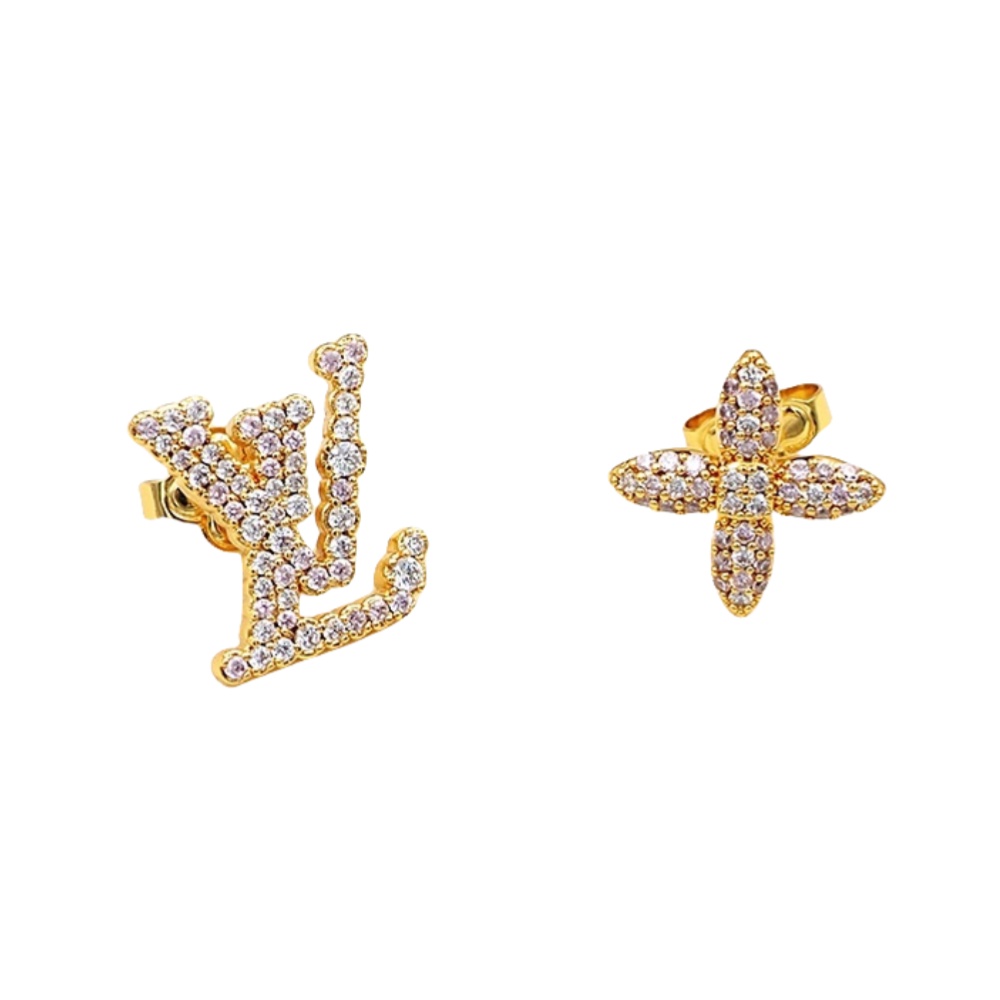 LVE116 L&V Full crystal Iconic Trésor stud earring - ccfashionjewelry
